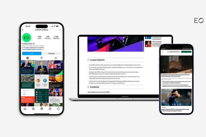 El rebranding estratégico multiplataforma de El Observador, que presentó su nuevo CEO, Sebastián Hochbaum, a fines de 2024