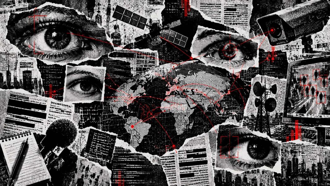 Collage global de vigilancia y prensa